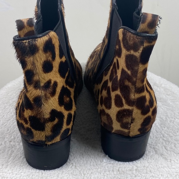 Marc Fisher Yale Ankle Boots Booties Chelsea Sz 6.5 Animal Print Calf Hair - Picture 6 of 10